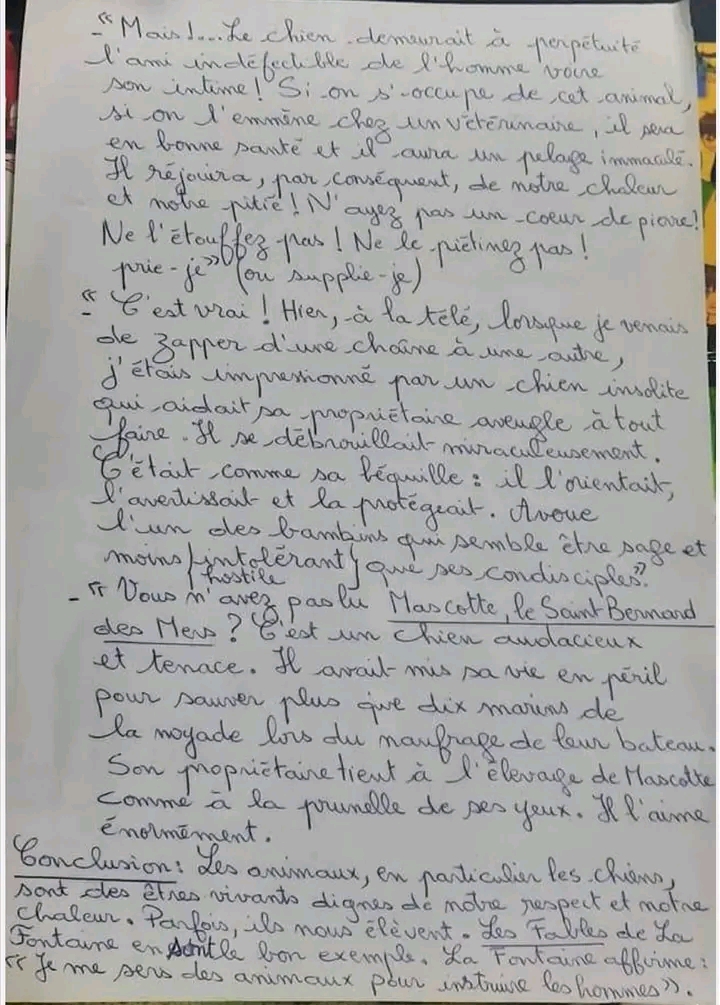 7ème السابعة أساسي Français 7ème année module 3 production écrite Merci