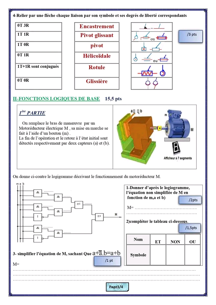 1ère Année Secondaire Technologie-Devoirs De Synthèse Technologie ...