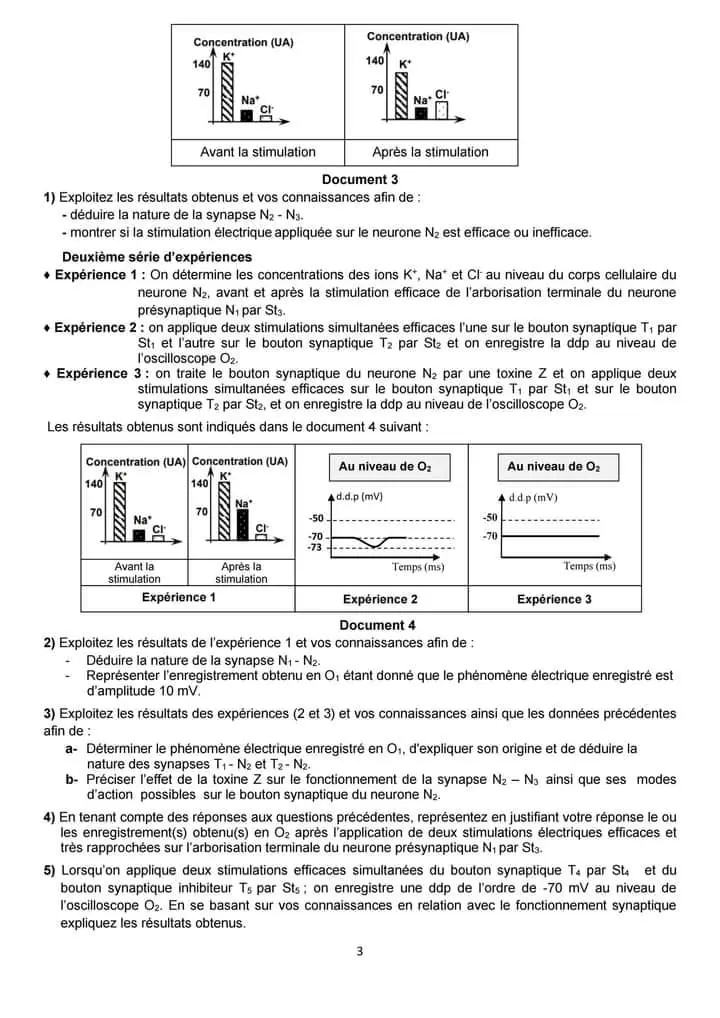 Bac Sc expérimentales Sciences SVT sujet olympiade svt 2023