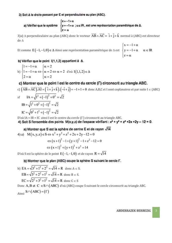 Bac Technique Math Une Correction De L Preuve De Math Matiques Bac