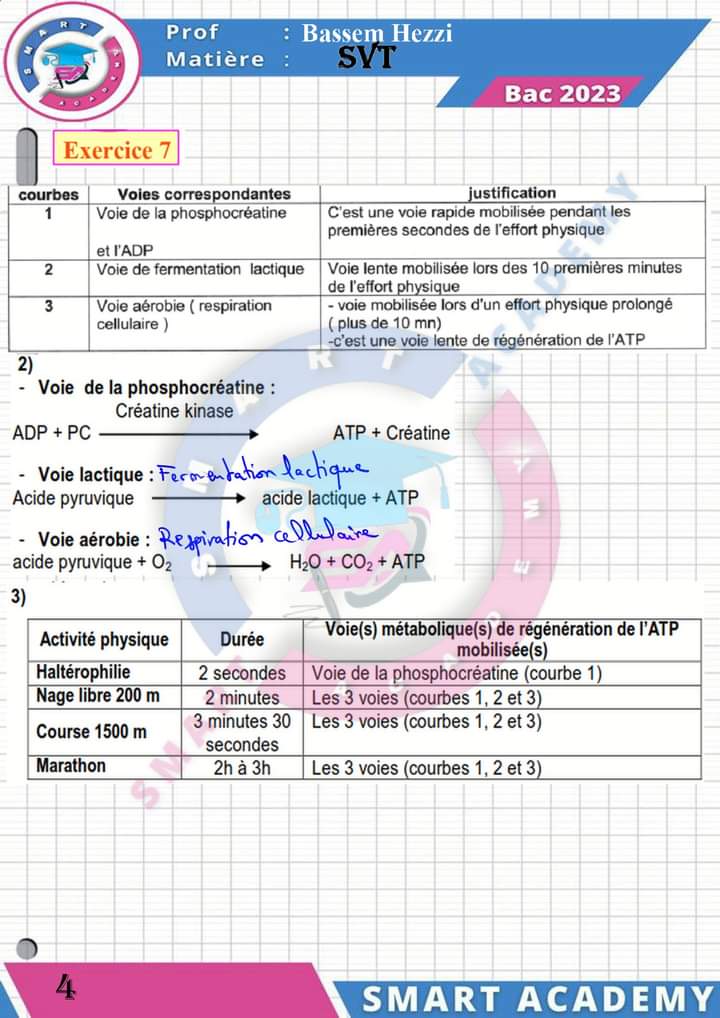 Bac Sc Exp Rimentales Sciences Svt Correction S Rie De R Vision