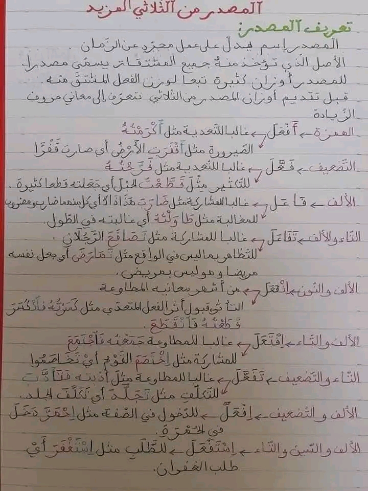 قسم السنة السادسة ابتدائي لغة ملخصات قواعد اللغة الثلاثي الثاني تمارين