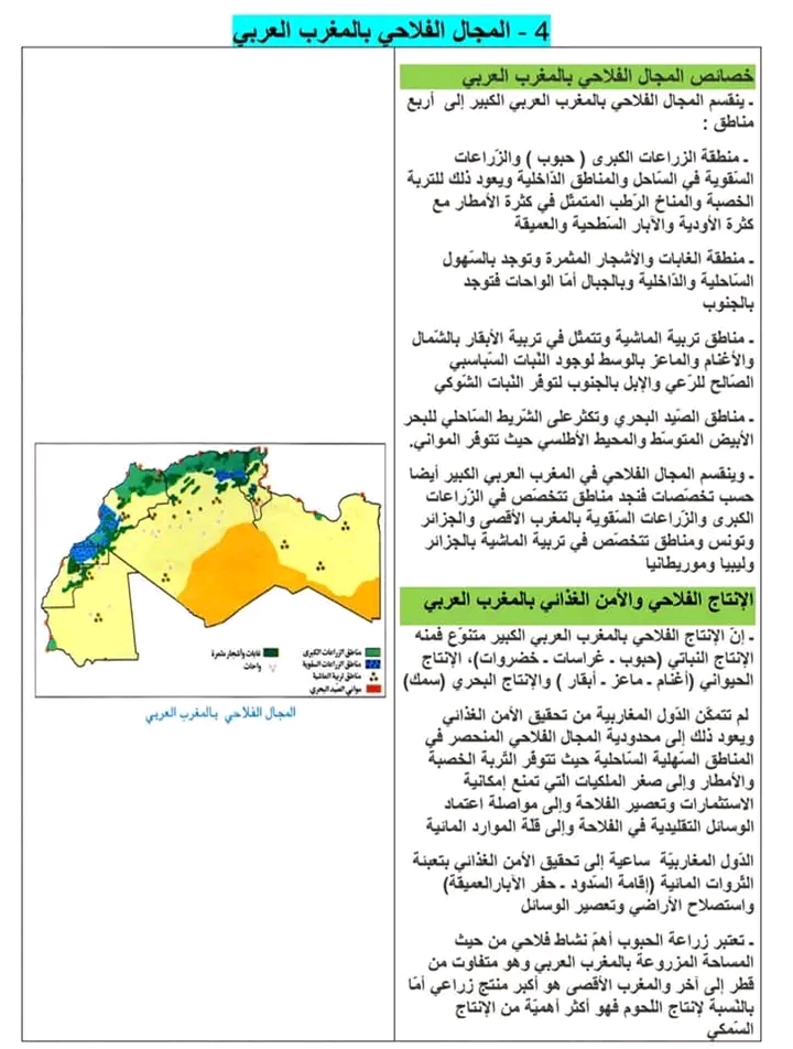 قسم السنة السادسة ابتدائي جغرافيا ملخص جغرافيا سنة سادسة ثلاثي ثاني