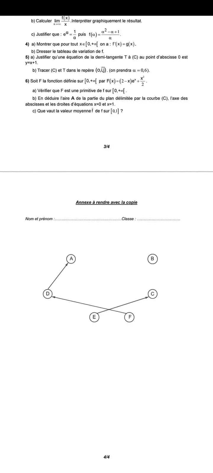 Bac Econmie Et Gestion Math Devoir De Synthese N°3 Math +correction