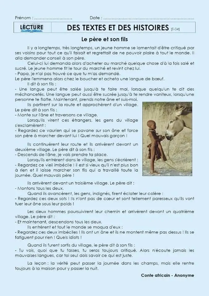 7 me Fran ais 7 me Ann e Module 5 Histoires R elles 