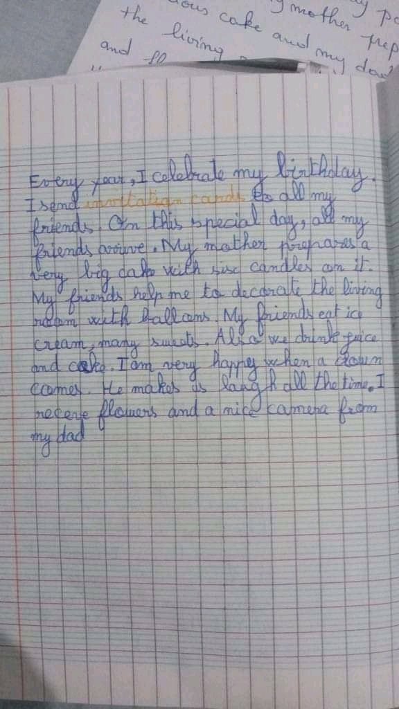 7ème-السابعة أساسي English production in my house and birthday