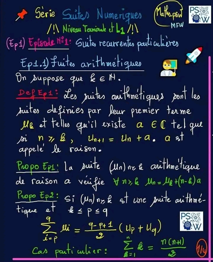 Bac Sc Expérimentales Math Suites Numériques