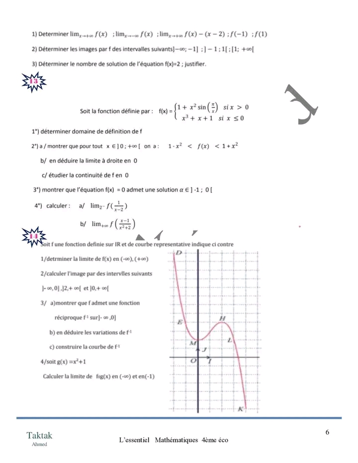 Bac Econmie Et Gestion Math 4ème éco Mathématiques : Cours+exercices