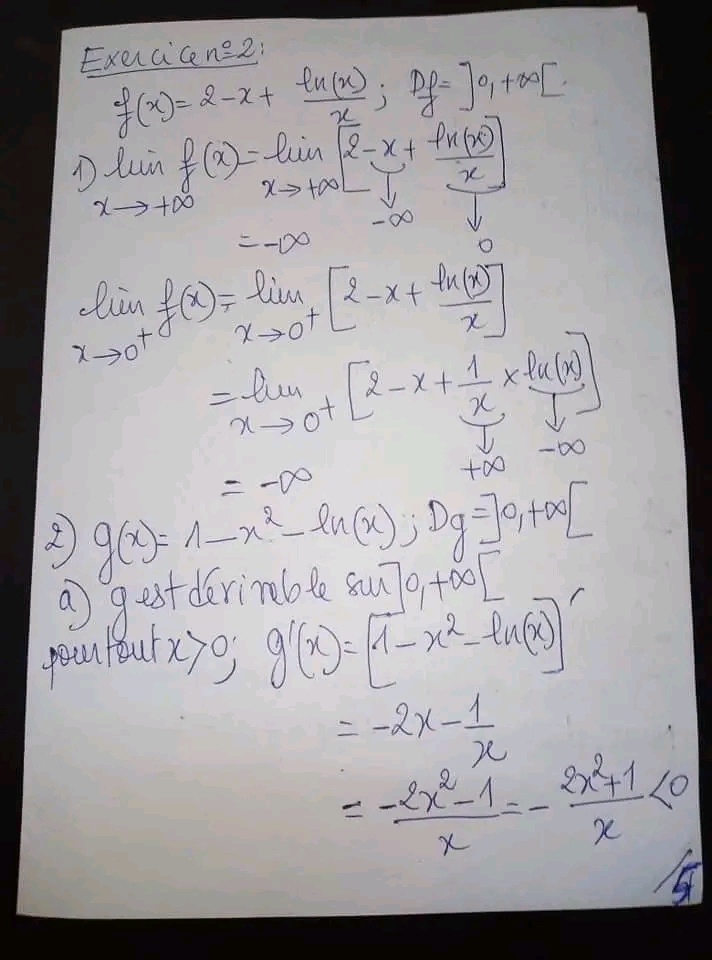 Bac Econmie et Gestion Math Série de révision etude de fonctions ...