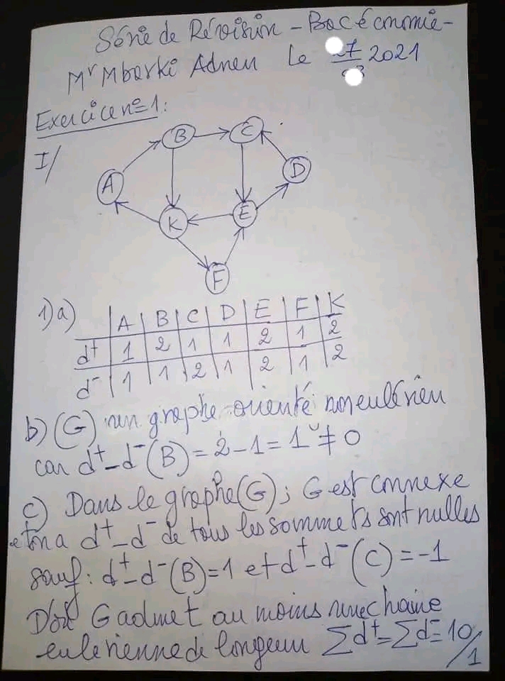 Bac Econmie et Gestion Math Série de révision etude de fonctions ...