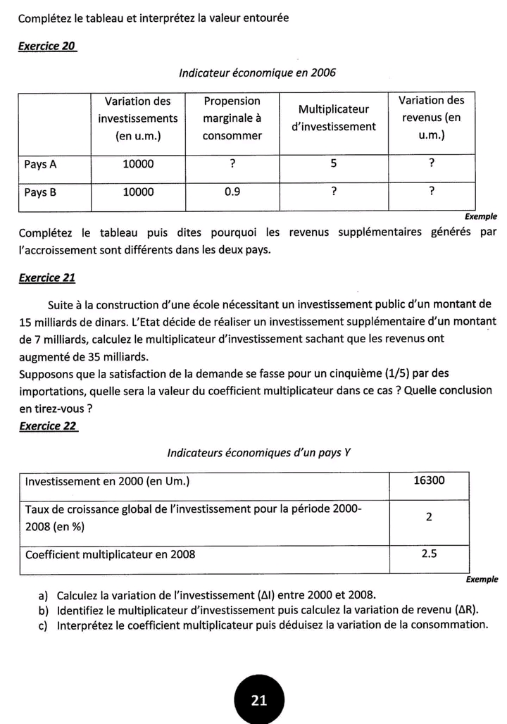 Bac Econmie Et Gestion Economie Croissance Conomique