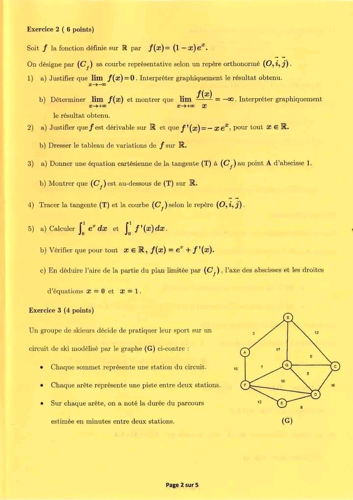 Bac Econmie Et Gestion Math Corrigé De L'épreuve De Maths (Bac Economie ...