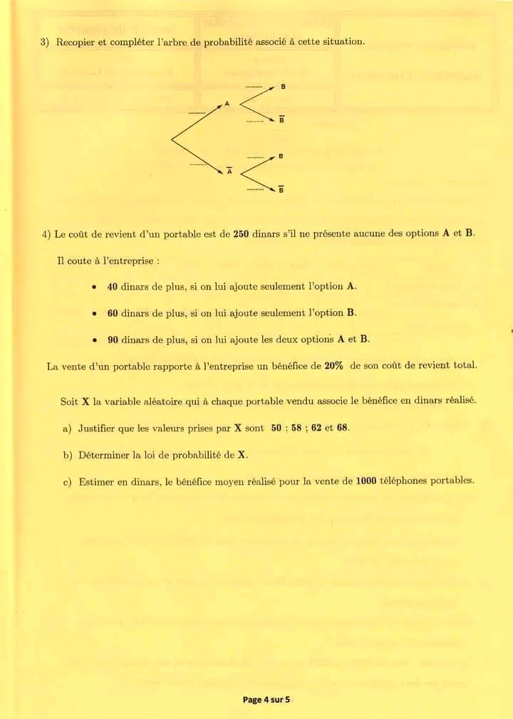 Bac Econmie Et Gestion Math Corrigé De L'épreuve De Maths (Bac Economie ...