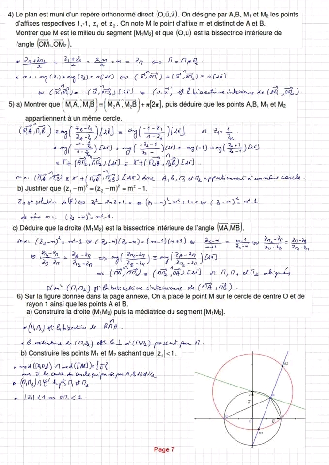 Bac Math Math Devoir De Synthèse N 1 Corrigé