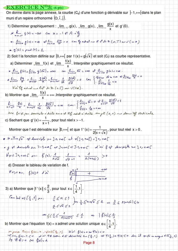 Bac Math Math Devoir De Synthèse N 1 Corrigé