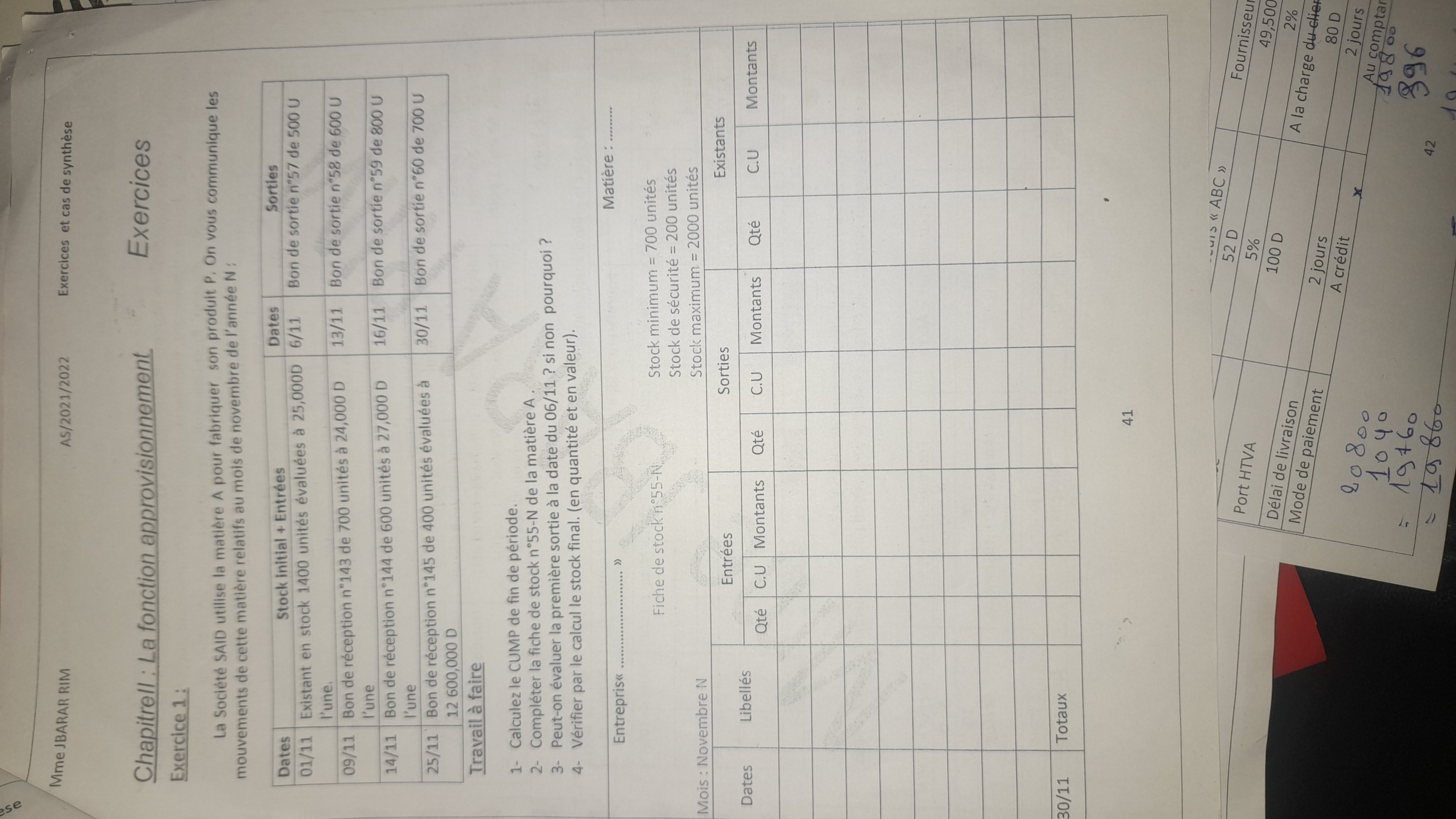 BAC #GEStION Série de Révision N°3 - Etude Gestion Ariana